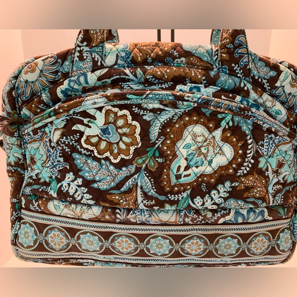 Vera Bradley Java Blue Lap Top Computer Travel Holiday Bag - Picture 1 of 15